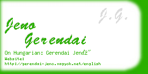 jeno gerendai business card